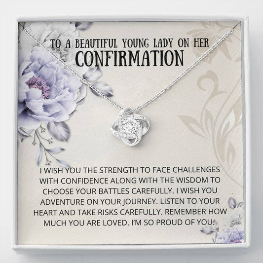 Confirmation - Wisdom to Choose Love Knot Necklace - Confirmation Card, Gifts, Baptism Gift, Presents, Jewelry, Boy Confirmation, Girl Confirmation, Confirmation Party