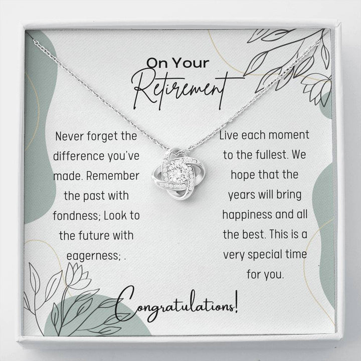 Retirement Gift - Gift For Retirement, Retirement Gift Idea, Retirement Party, Early Retirement, Retirement Gifts For Women, Retirement Love Knot Necklace For Colleagues