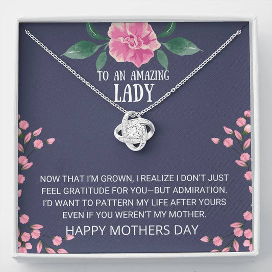 Mother - Admiration Love Knot Necklace, Mothers Day Gift, Gift, Mothers Day Card, Child Mother Gift, Happy Mothers Day, Jewelry, Mom Gift, Mother's Daughter Gift