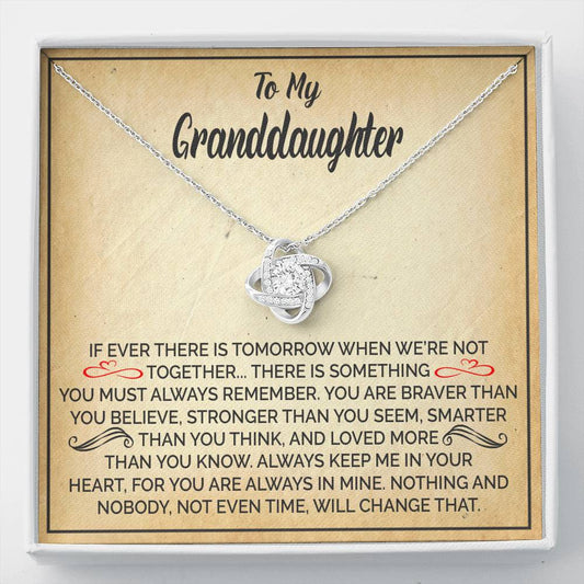 Granddaughter -  Beautiful Chapters Love Knot Necklace, Gift From Grandma, Granddaughter Gift, Necklace From Nana, Grandchild Birthday, Wedding Gift, Graduation Gift
