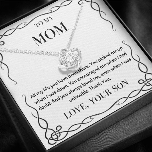 To My Mom - All My Life - Love Knot Necklace