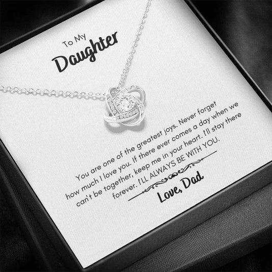 To Daughter From Dad - Love Knot Necklace