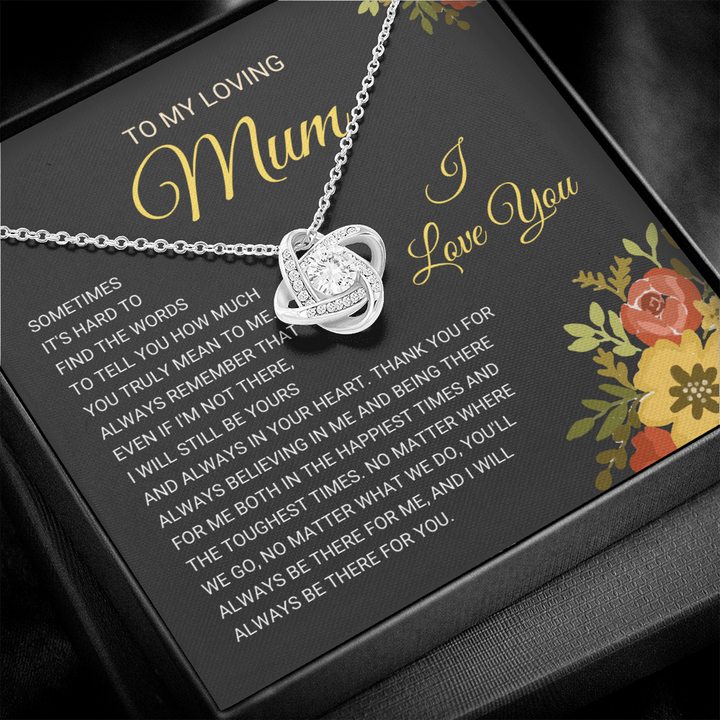 To My Loving Mum - Love Knot Necklace