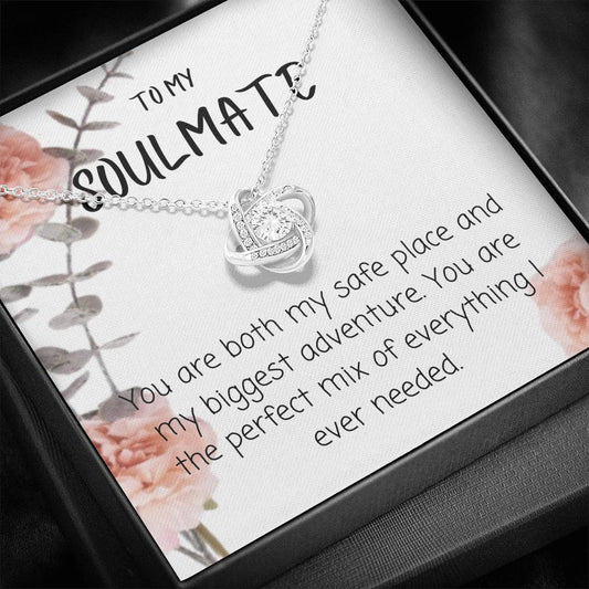 To My Soulmate - You Are Both My Safe - Love Knot Necklace