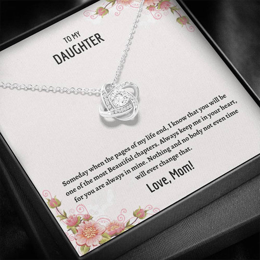 To My Daughter - The Most Beautiful Chapters - Love Knot Necklace