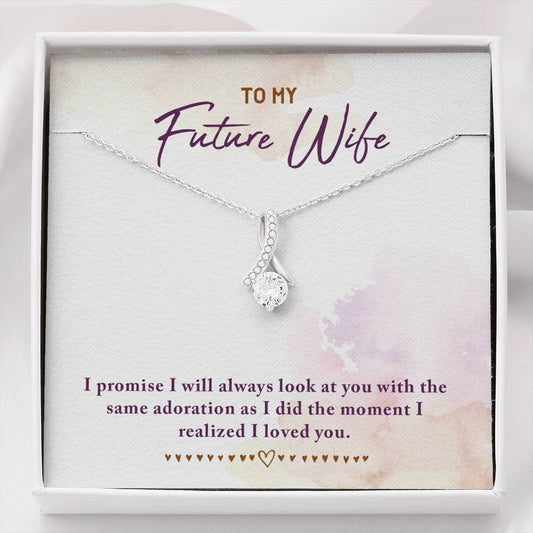 To My Future Wife Alluring Beauty Necklace Engagement Gift for Future Wife, Sentimental Gift for Bride from Groom, Birthday Gift for Fiancee, Fiance Gift