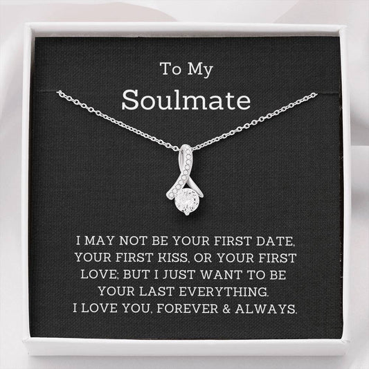 Soulmate - Your Last Everything Alluring Beauty Necklace, Soulmate Gift Card, Mother's Day Gift, Birthday Gift, Soulmate Jewelry, Wife Gift,  Anniversary Gift, Engagement Gift