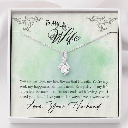 To My Wife - You are my love Alluring Beauty Necklace Valentines day gift for Wife Anniversary gift, Romantic necklace from Husband
