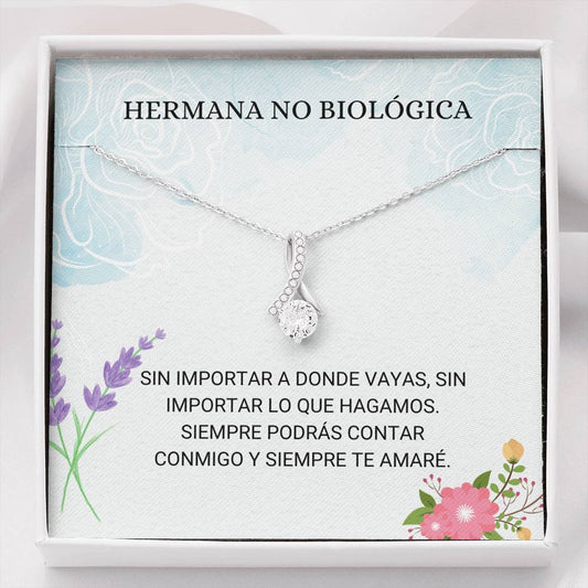 Hermana No Biológica - Collar Para Mi Hermana - Mejor Collar Para Mi Hermana - Collar Para Mi Hermana No Biológica - Collar Para Hermana