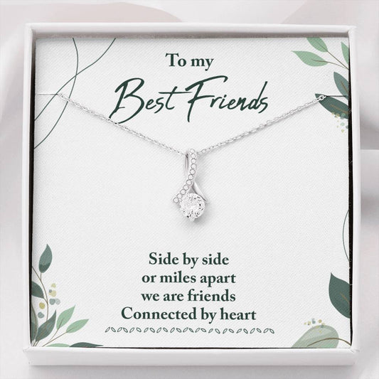 To My Best Friend - Alluring Beauty Necklace, BFF Necklace, Best Friend Gift Jewelry, Long Distance, Quotes, Friends Forever, Tribe,