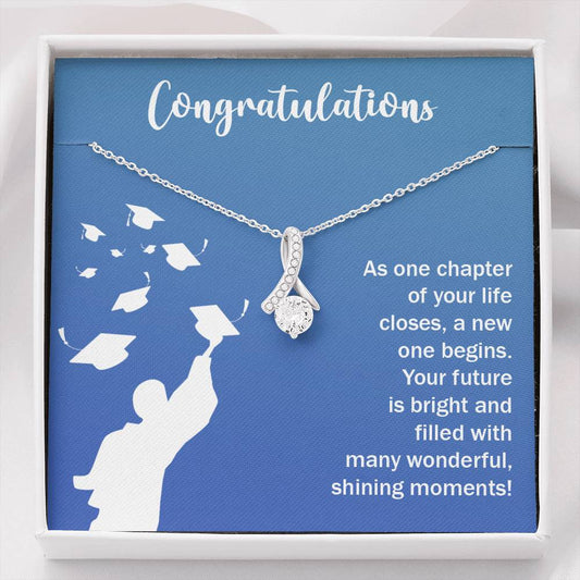 Congratulations Class of 2021 Alluring Beauty Necklace - Graduation Gift, Card, Gift For Her, 2021, Congratulations Grad, Senior, Jewelry, Present, Daughter Graduation
