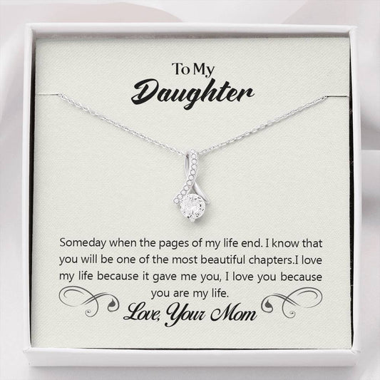 To My Daughter - Alluring Beauty Necklace Gift from Mom to Daughter Necklace for Daughter Gift for Daughter from Mom daughter gift from dad to daughter birthday gift Mother