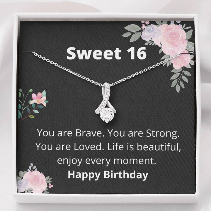 Sweet 16-Life is Beautiful-Alluring Beauty Necklace-sweet 16 gift, sweet sixteen, sweet sixteen birthday, sweet 16, sweet 16 necklace, sweet 16th, sweet 16 keychain