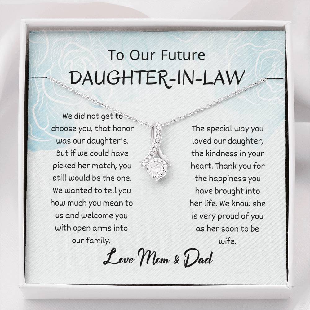 Future Daughter-In-Law Gift - Alluring Necklace, Gift For Her, Wedding Gift, Personalized Gift, Bonus Daughter,