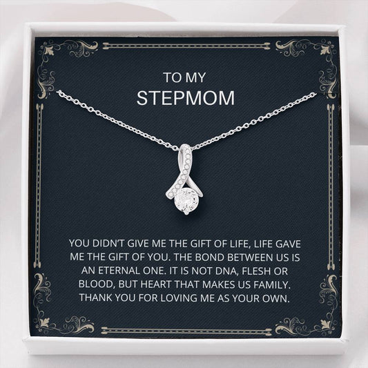 To My Stepmother - Alluring Beauty Necklace, Step Mom, Mothers Day, Mother In Law, Bonus Mom Jewelry, Step Parent Gift,  Personalized Jewelry For Mom, From Step Daughter