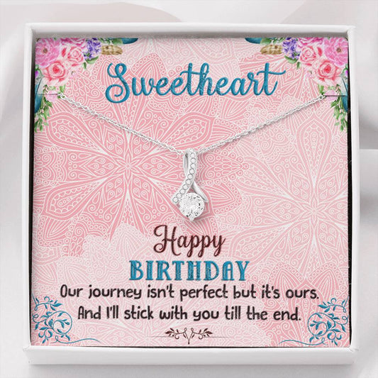 To My Sweetheart - Happy Birthday - Alluring Beauty Necklace, Wife Necklace, Fiancé Necklace, Girlfriend Gift, Valentine Gift, Romantic Gift