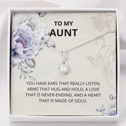Aunt - Love That Is Never Ending Alluring Beauty Necklace - Gift For Aunt, Aunt Gift, Aunt, Auntie, Card For Aunt, Auntie Gift, Aunt And Niece Gift, Aunt Birthday, Best Aunt Gift