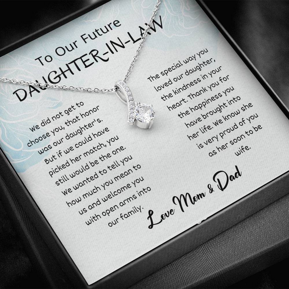 Future Daughter-In-Law Gift - Alluring Necklace, Gift For Her, Wedding Gift, Personalized Gift, Bonus Daughter,
