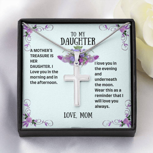 To My Daughter - A Mother's Treasure - Artisan Cross Necklace