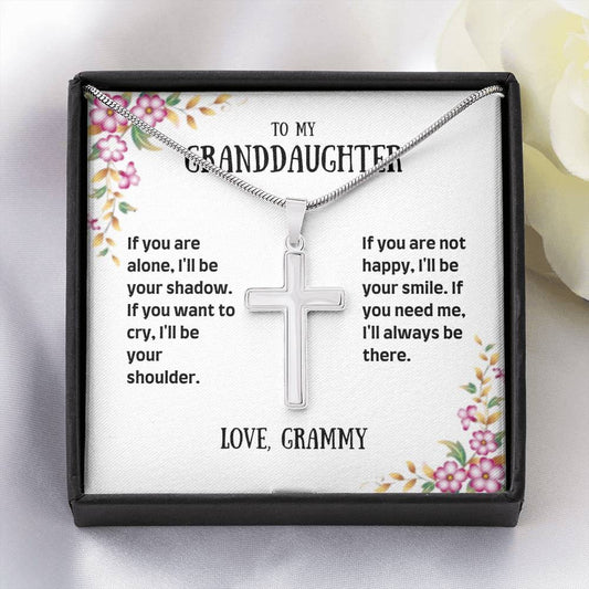 To My Granddaughter - If You Are Alone - Artisan Cross Necklace