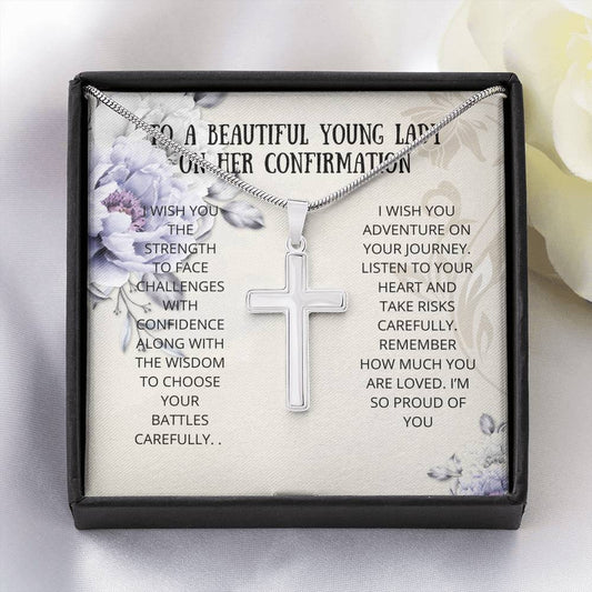 Confirmation - Wisdom to Choose Artisan Cross Necklace - Confirmation Card, Gifts, Baptism Gift, Presents, Jewelry, Boy Confirmation, Girl Confirmation, Confirmation Party