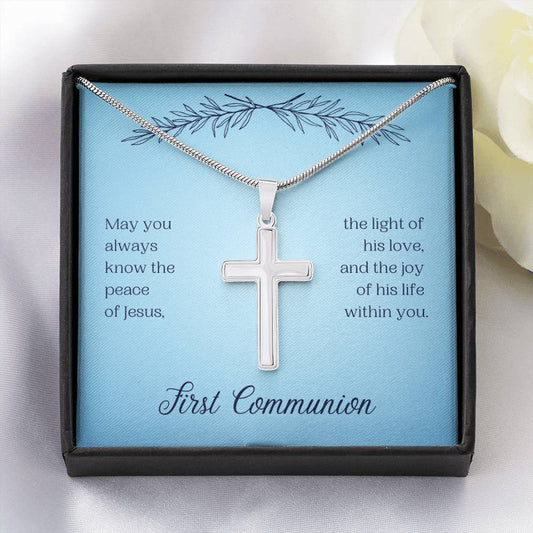 Easter Gift, Blessings Hope and Love, Christ Locket, Necklace With Message, Happy Easter Day, Easter Pendant, Easter Artisan Cross Necklace