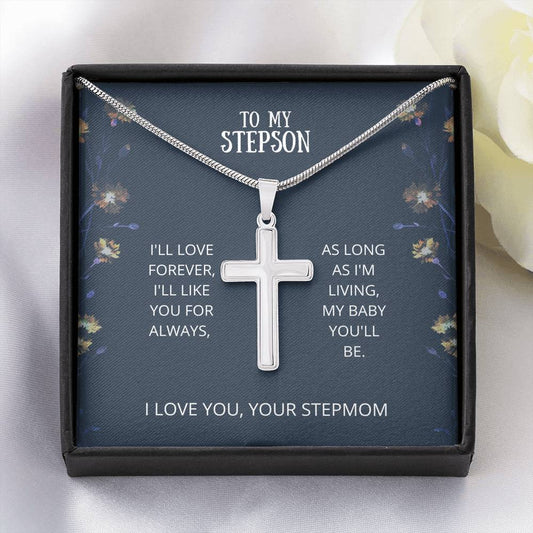 Bonus Stepson, Gift Of You Artisan Cross Necklace, Gift For Stepson, Bonus Stepson Gift, Stepson Gifts, Birthday Gift, Wedding Gifts, Foster Stepson, Stepson' s Day Gift