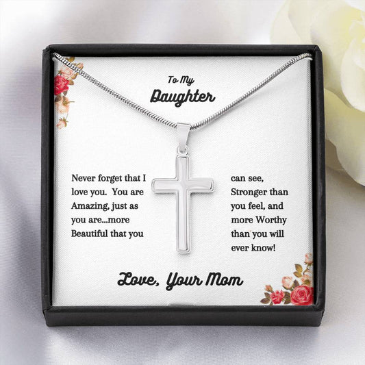 To My Daughter - You Are Amazing - Artisan Cross Necklace