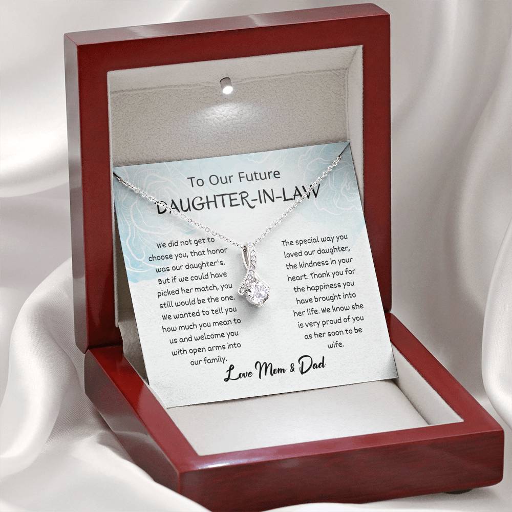 Future Daughter-In-Law Gift - Alluring Necklace, Gift For Her, Wedding Gift, Personalized Gift, Bonus Daughter,