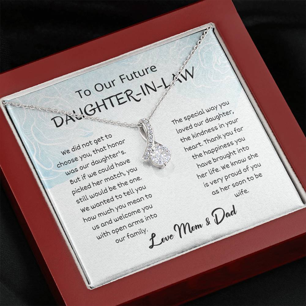 Future Daughter-In-Law Gift - Alluring Necklace, Gift For Her, Wedding Gift, Personalized Gift, Bonus Daughter,