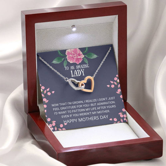Mother - Admiration Interlocking Hearts Necklace, Mothers Day Gift, Gift, Mothers Day Card, Child Mother Gift, Happy Mothers Day, Jewelry, Mom Gift, Mother's Daughter Gift